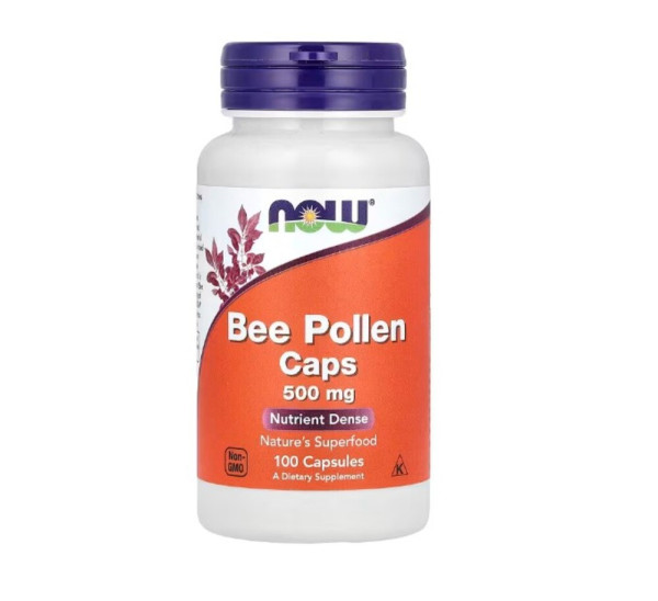 NOW Foods, Bee Pollen Caps, 500 mg, 100 Capsules