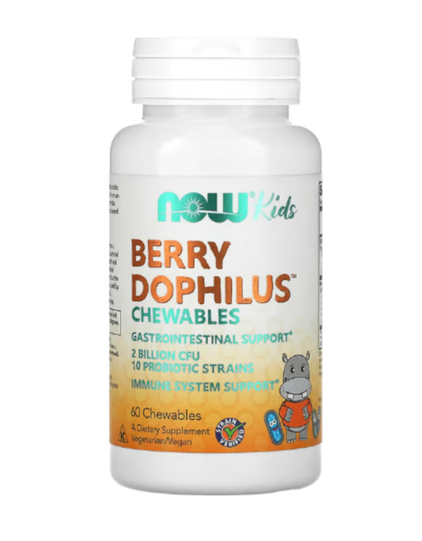 NOW Foods, Berry Dophilus, Kids, 2 Billion, 60 Chewables