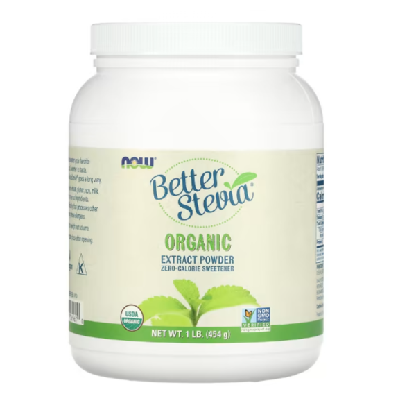 NOW Foods, Better Stevia, Organic Extract Powder, 1 lb (454 g)