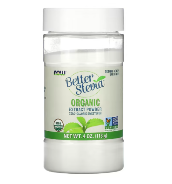NOW Foods, Better Stevia, Organic Extract Powder, 4 oz (113 g)