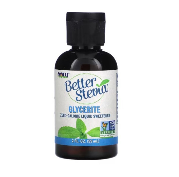 NOW Foods, Better Stevia, Zero-Calorie Liquid Sweetener, Glycerite, 2 fl oz (59 ml)