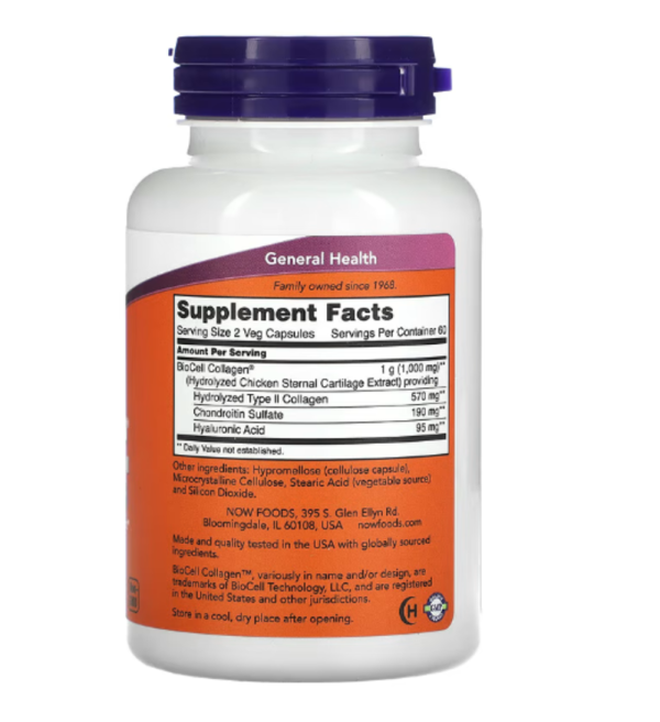 Now Foods, BioCell Collagen, Hydrolyzed Type II, 120 Veg Capsules