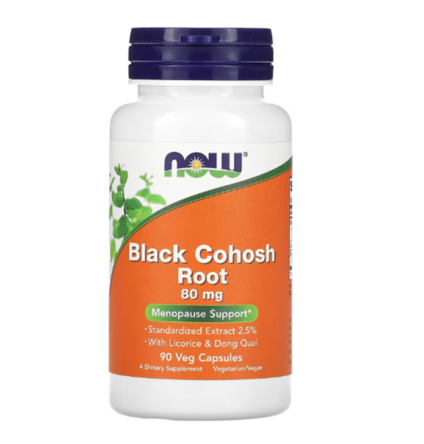 Now Foods, Black Cohosh Root, 80 mg, 90 Veg Capsules
