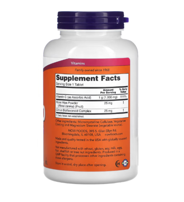 Now Foods, C-1000, with Rose Hips & Bioflavonoids, 250 Tablets