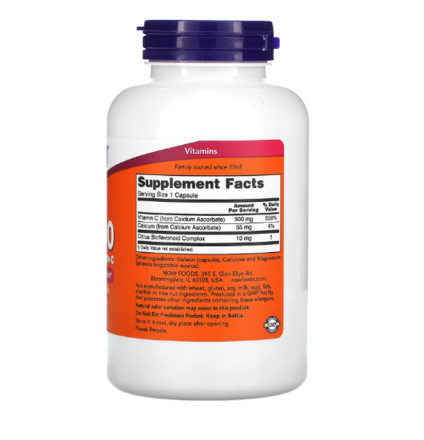 Now Foods, C-500, Calcium Ascorbate-C, 250 Capsules