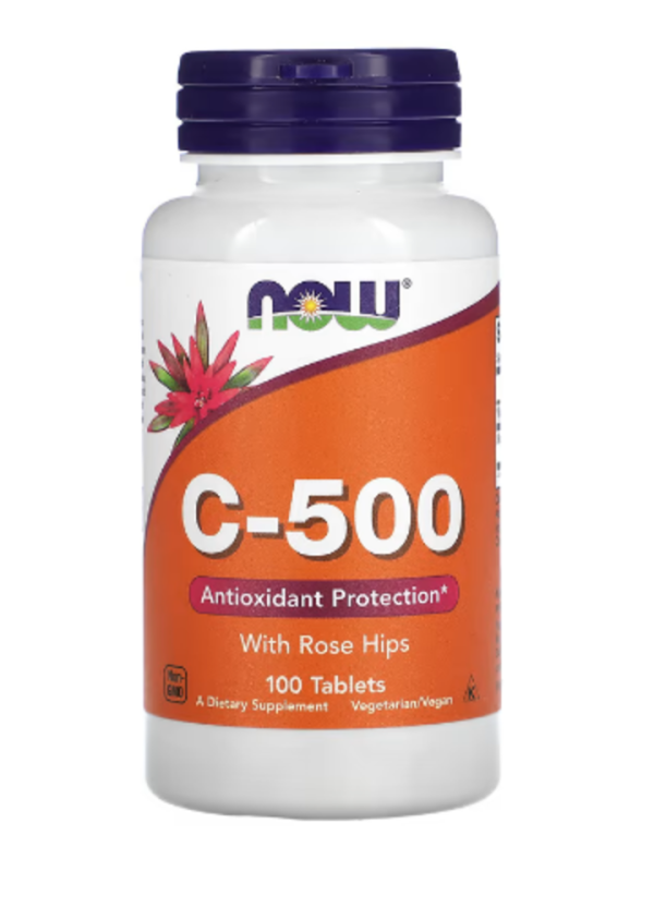 NOW Foods, C-500 with Rose Hips, 100 Tablets