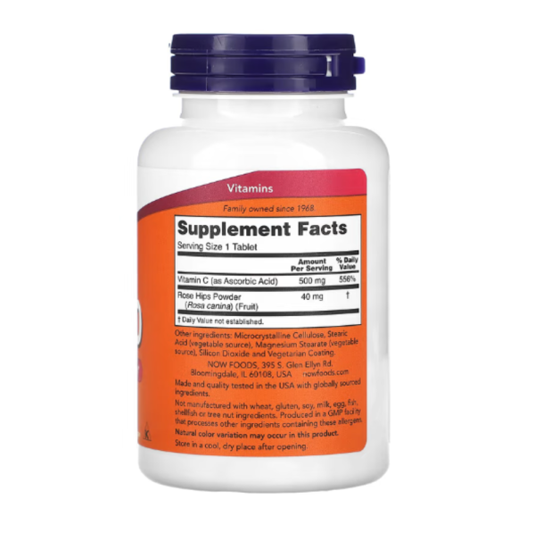 Now Foods, C-500 With Rose Hips, 250 Tablets