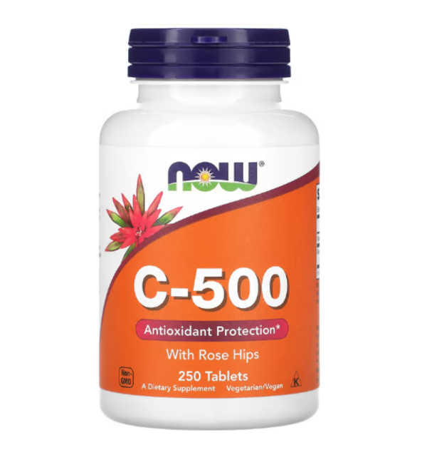 Now Foods, C-500 With Rose Hips, 250 Tablets
