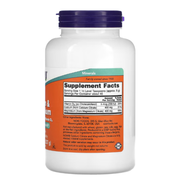 NOW Foods, Calcium & Magnesium, 8 oz (227 g)