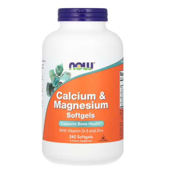 NOW Foods, Calcium & Magnesium with Vitamin D-3 and Zinc, 240 Softgels