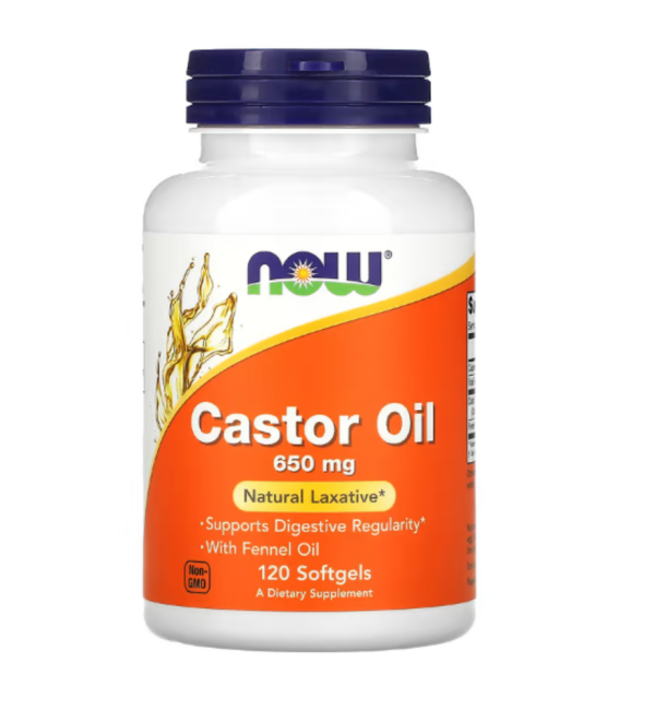 NOW Foods, Castor Oil, 650 mg, 120 Softgels