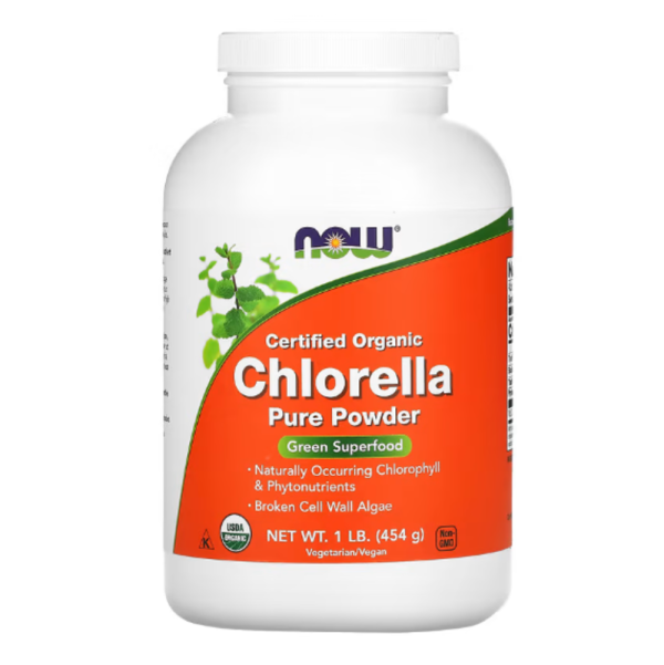 Now Foods, Certified Organic Chlorella, 100% Pure Powder, 1 lb (454 g)