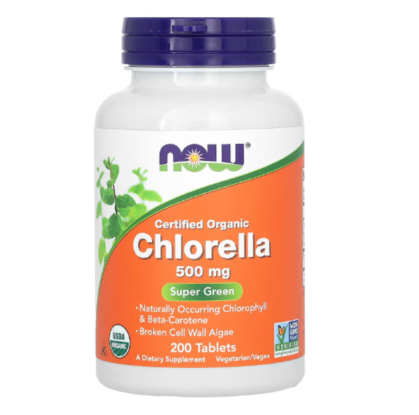 NOW Foods, Certified Organic Chlorella, 500 mg, 200 Tablets