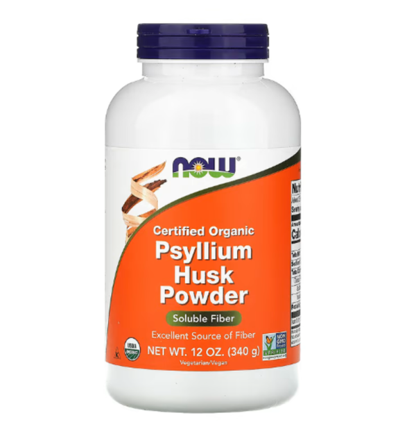 NOW Foods, Certified Organic, Psyllium Husk Powder, 12 oz (340 g)