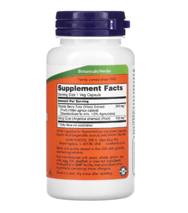 NOW Foods, Chaste Berry Vitex Extract, 300 mg, 90 Veg Capsules