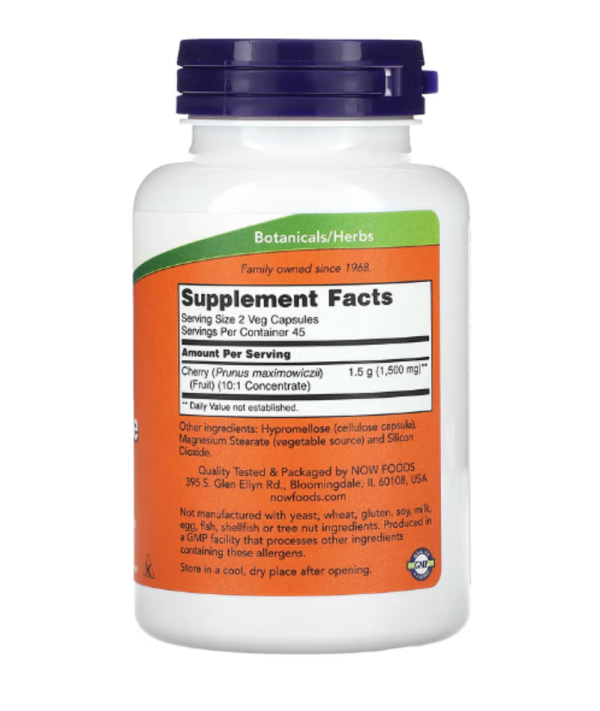 NOW Foods, Cherry Concentrate, 750 mg, 90 Veg Capsules