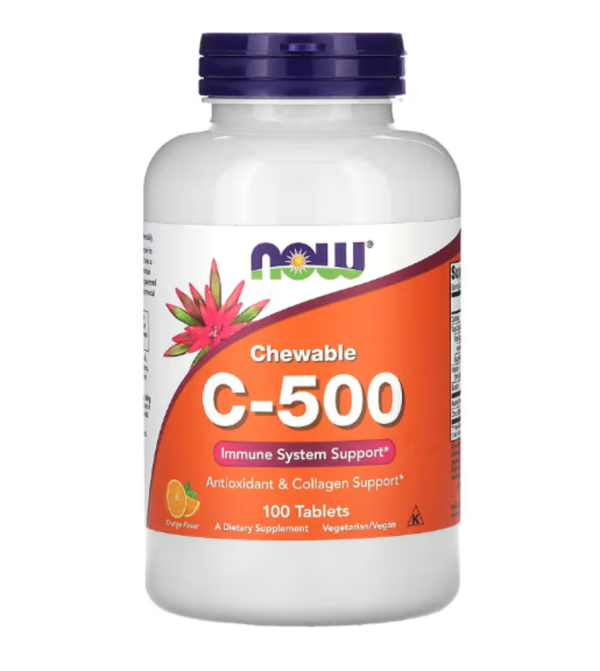 NOW Foods, Chewable C-500, Orange, 100 Tablets