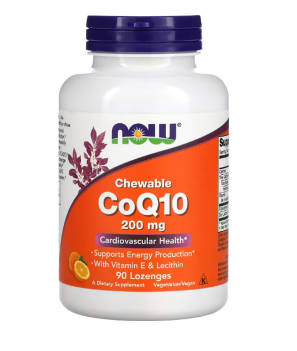 NOW Foods, Chewable CoQ10, 200 mg, 90 Lozenges