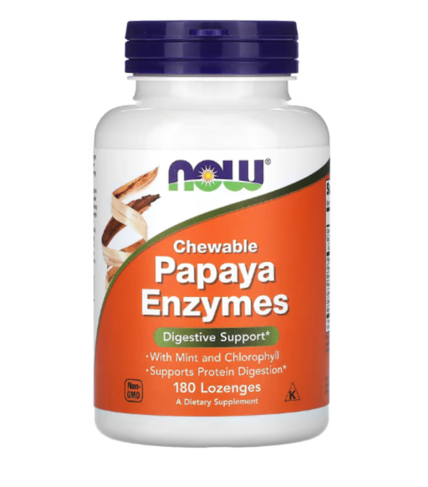 Now Foods, Chewable Papaya Enzymes, 180 Lozenges
