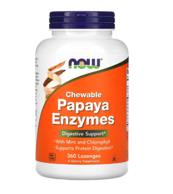 NOW Foods, Chewable Papaya Enzymes, 360 Lozenges