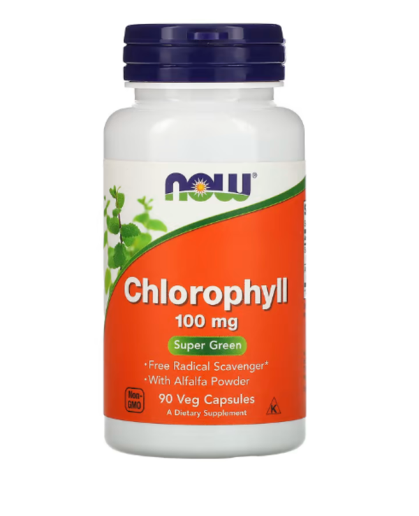 NOW Foods, Chlorophyll, 100 mg, 90 Veg Capsules