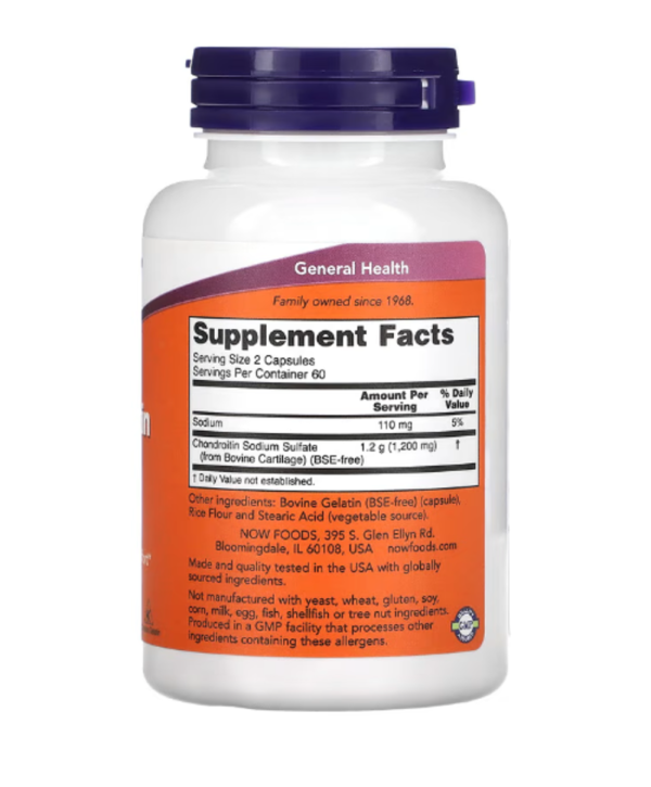 NOW Foods, Chondroitin Sulfate, 600 mg, 120 Capsules