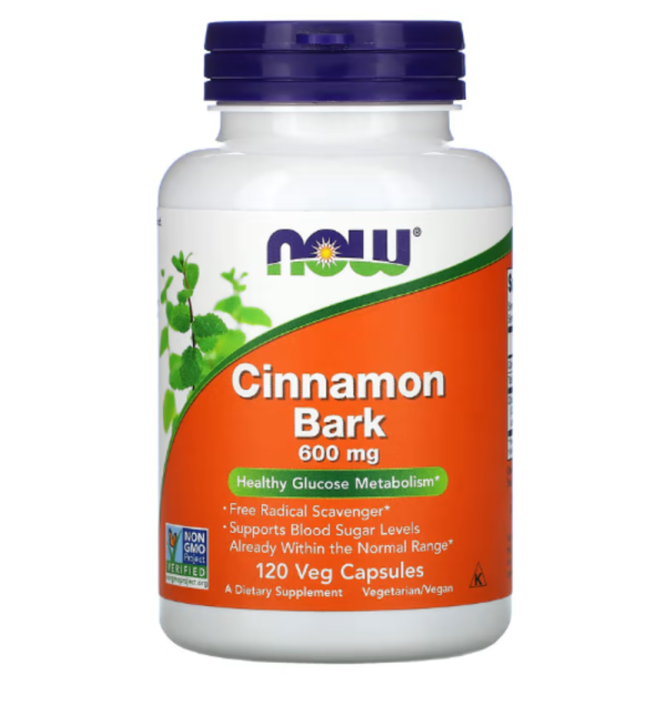 NOW Foods, Cinnamon Bark, 600 mg, 120 Veg Capsules