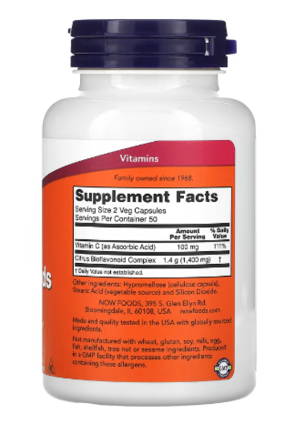 NOW Foods, Citrus Bioflavonoids, 100 Veg Capsules