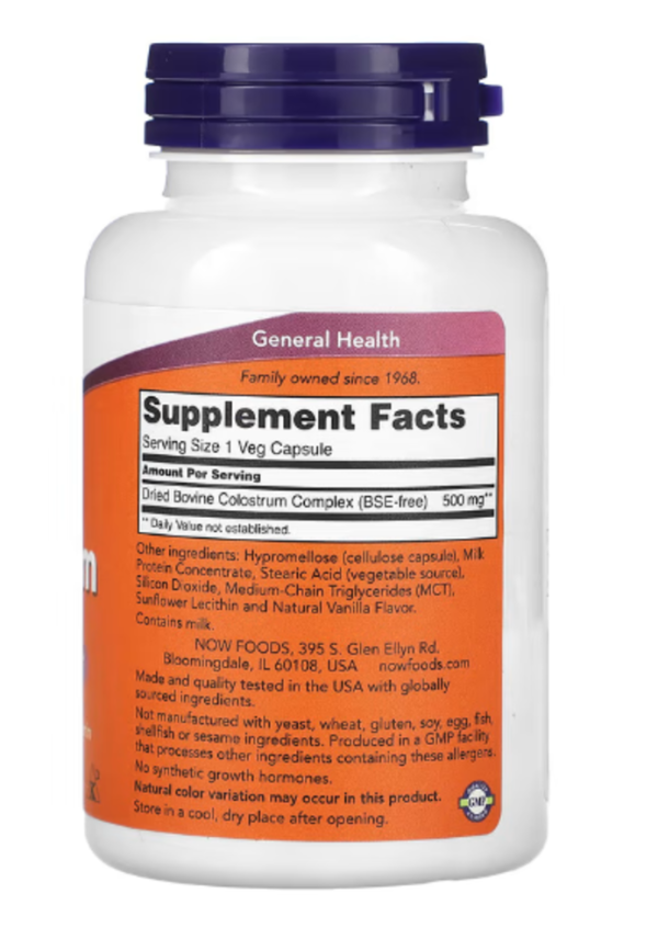 Now Foods, Colostrum, 500 mg, 120 Capsules