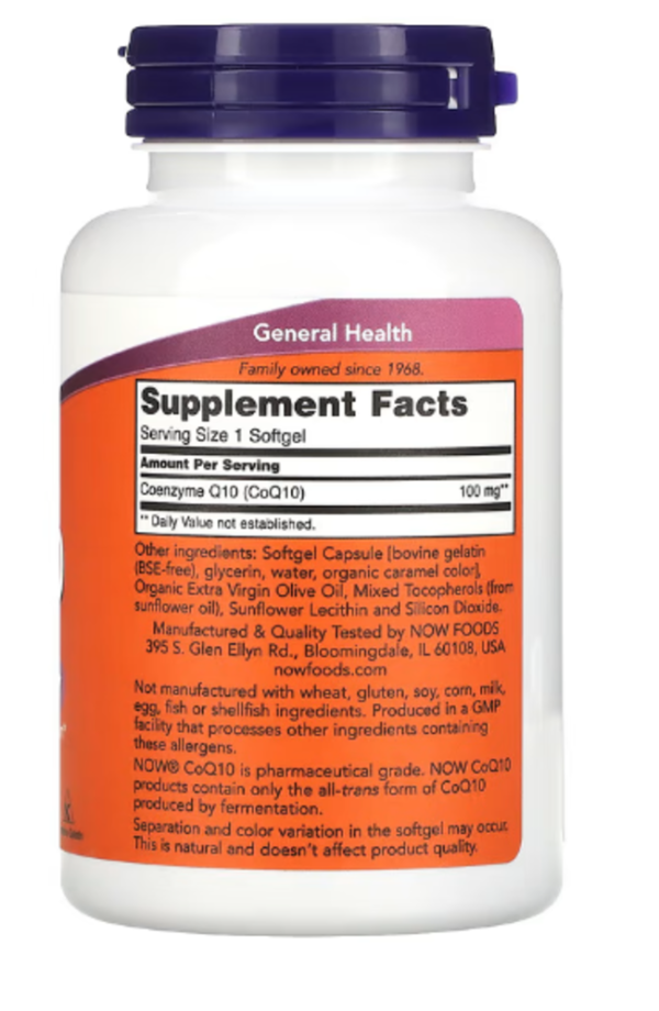 NOW Foods, CoQ10, 100 mg, 150 Softgels