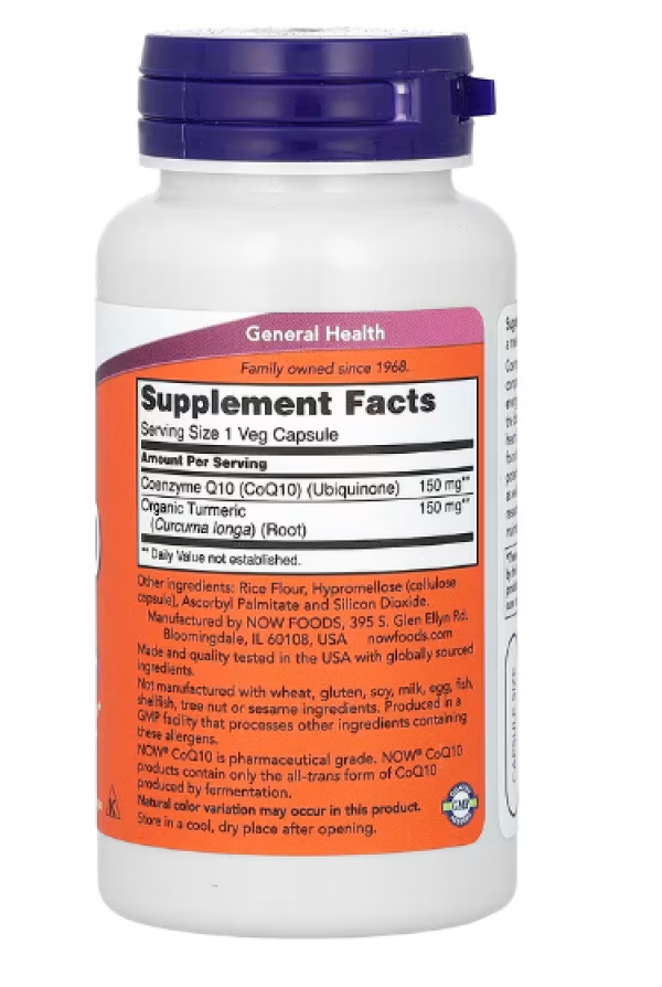 NOW Foods, CoQ10, 150 mg, 100 Veg Capsules