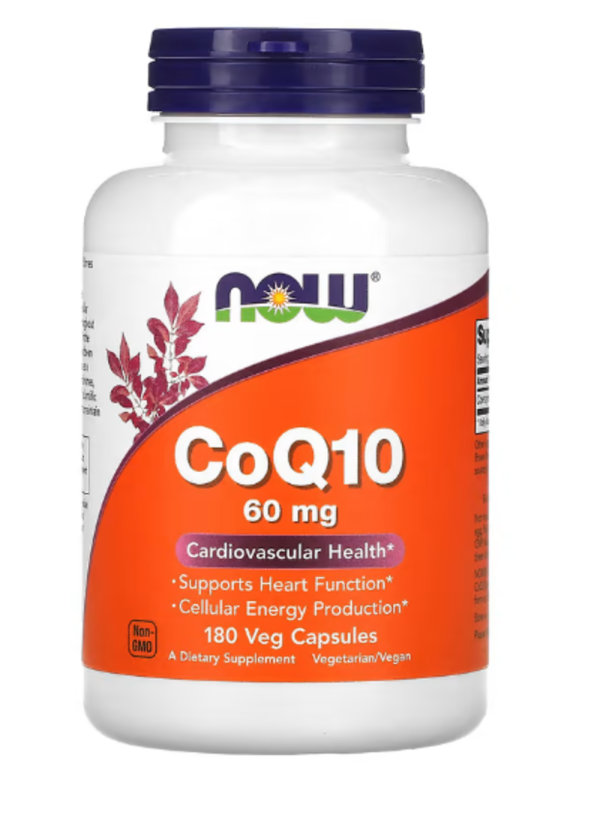 NOW Foods, CoQ10, 60 mg, 180 Veg Capsules