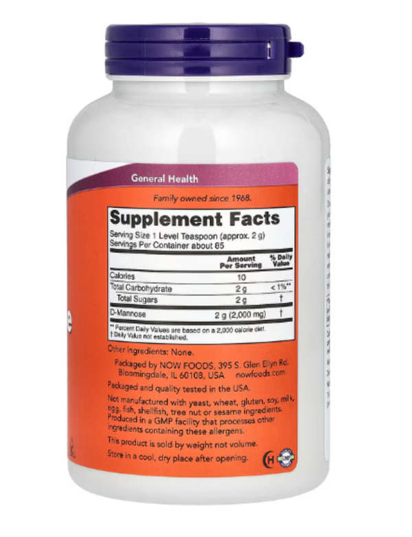 NOW Foods, D-Mannose Pure Powder, 6 oz (170 g)