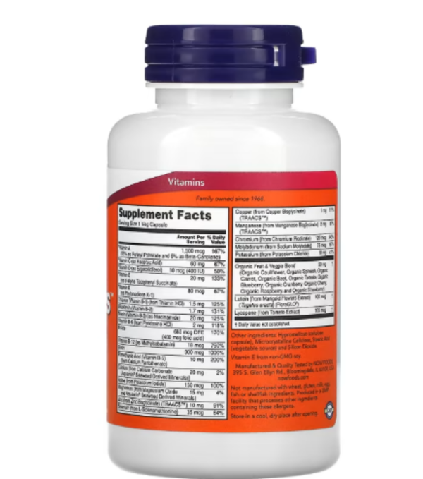 NOW Foods, Daily Vits, Multi Vitamin & Mineral, 120 Veg Capsules