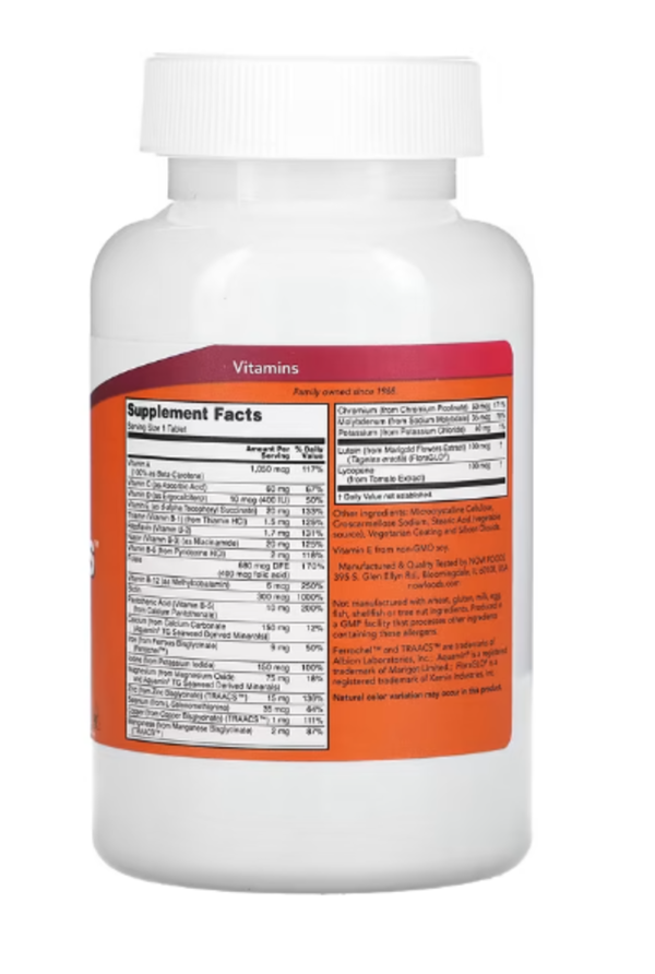 NOW Foods, Daily Vits, Multi Vitamin & Mineral, 250 Tablets