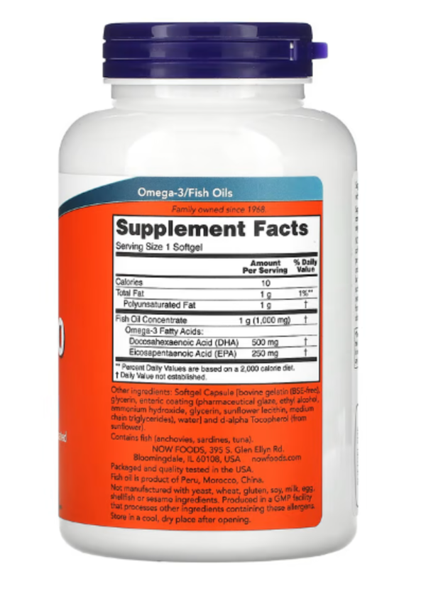 NOW Foods, DHA-500, Double Strength, 180 Softgels