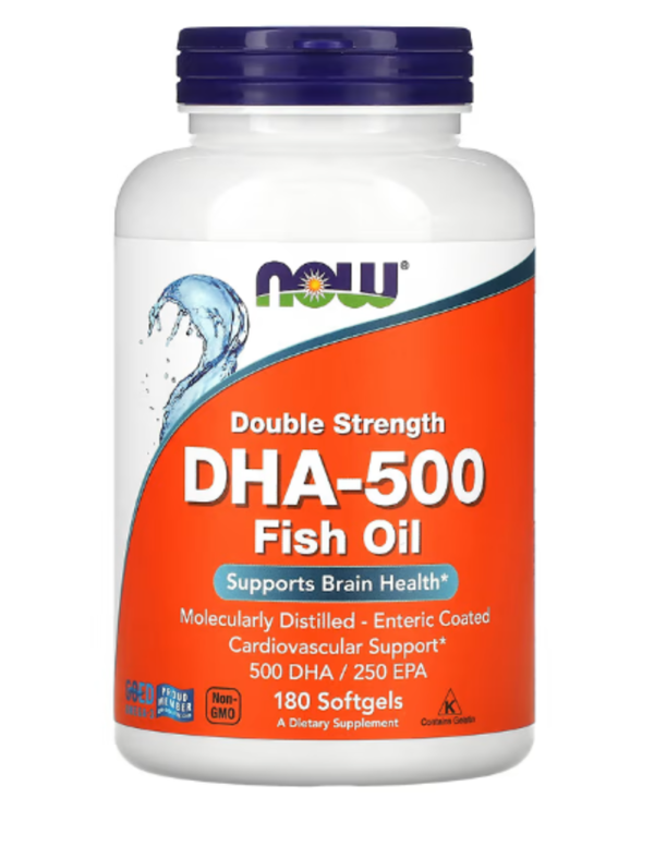 NOW Foods, DHA-500, Double Strength, 180 Softgels