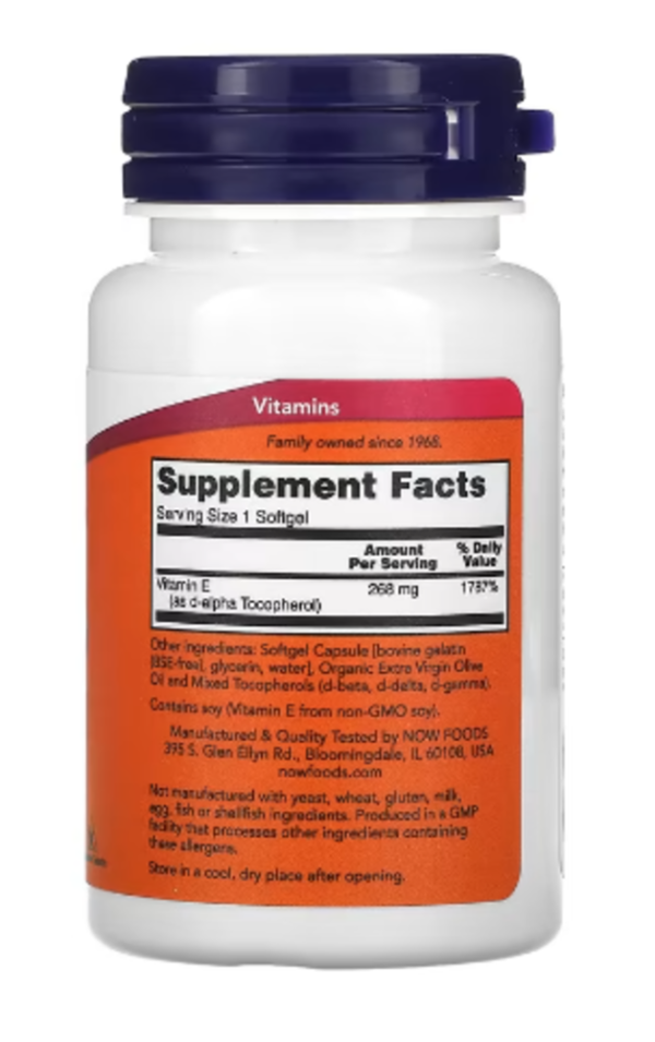 NOW Foods, E-400, 268 mg (400 IU), 50 Softgels