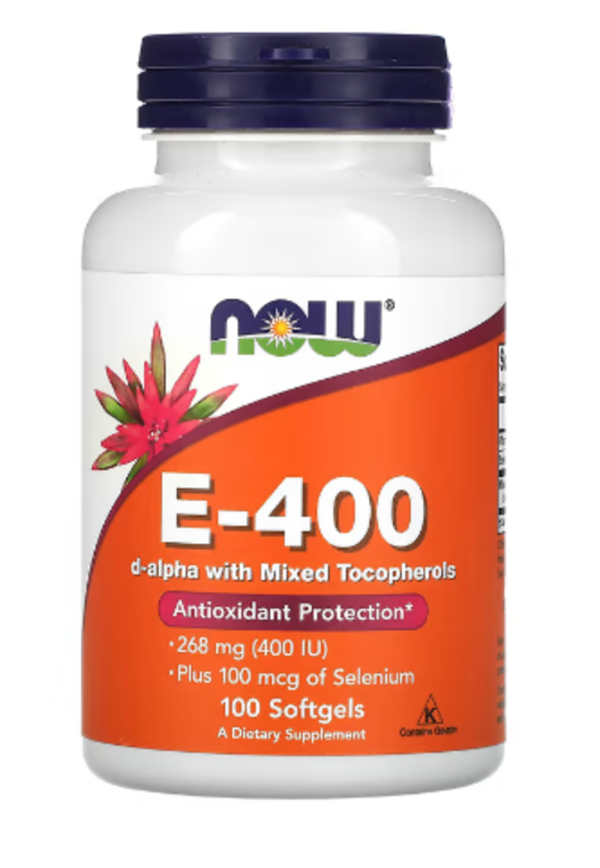 NOW Foods, E-400 D-Alpha with Mixed Tocopherols, 268 mg (400 IU), 100 Softgels