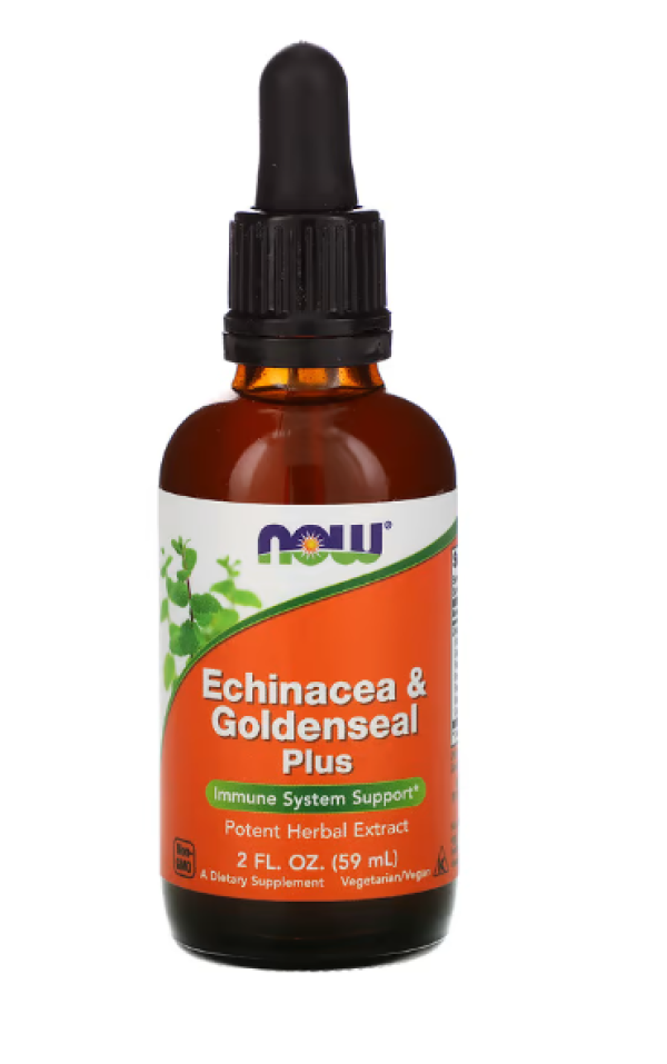 NOW Foods, Echinacea & Goldenseal Plus, 2 fl oz (59 ml)
