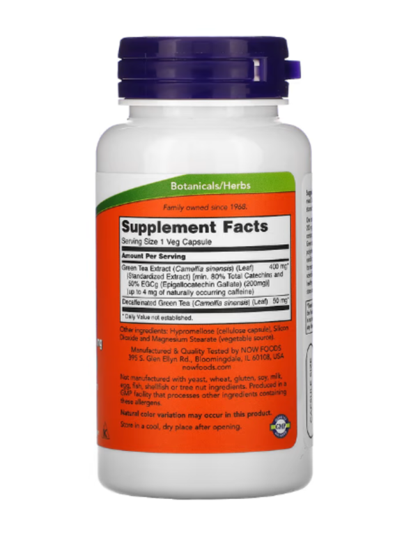 NOW Foods, EGCg, Green Tea Extract, 400 mg, 90 Veg Capsules