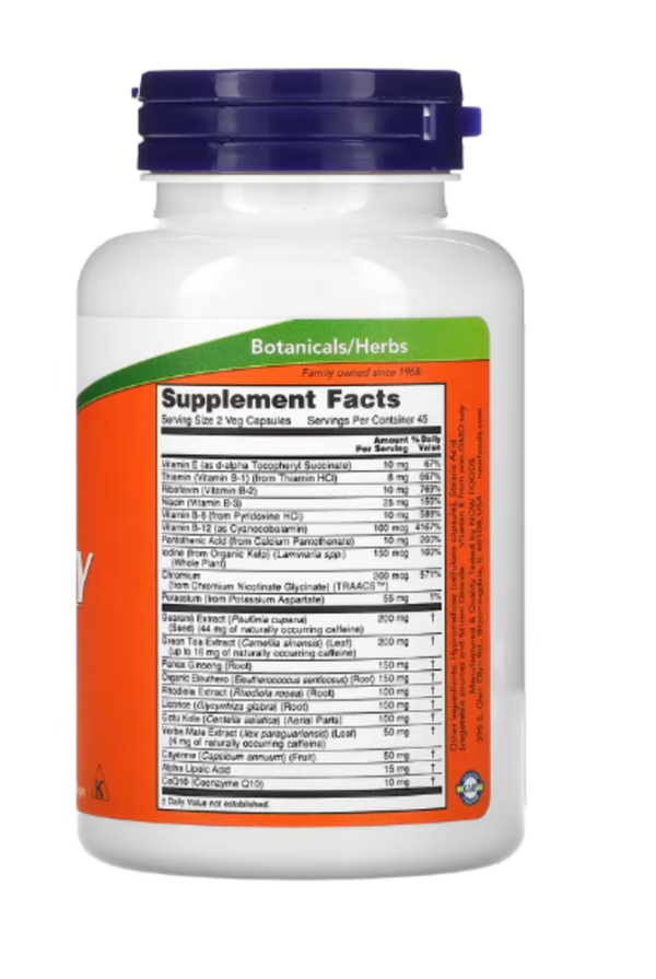 Now Foods, Energy, 90 Capsules