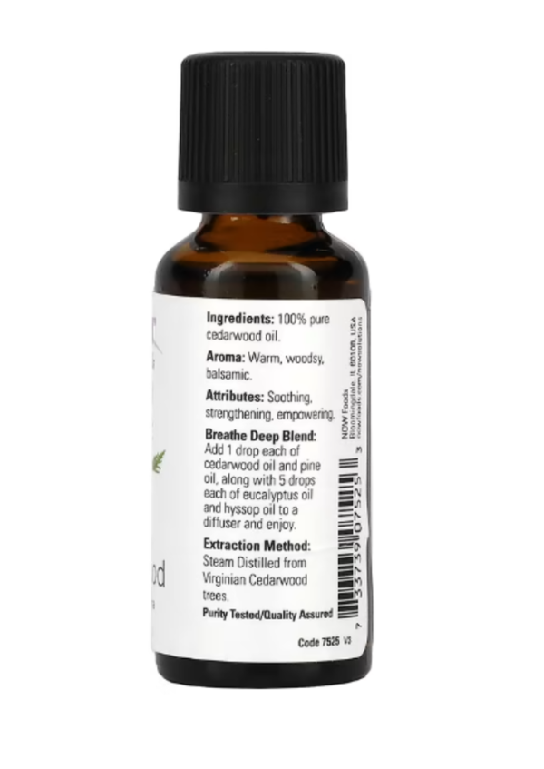 Now Foods, Essential Oils, Cedarwood, 1 fl oz (30 ml)
