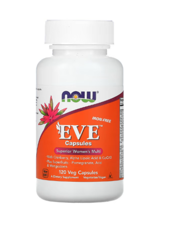 NOW Foods, Eve Capsules, Superior Women's Multi, Iron-Free, 120 Veg Capsules