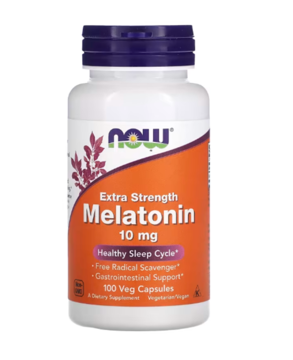 Now Foods, Extra Strength Melatonin, 10 mg, 100 Veg Capsules