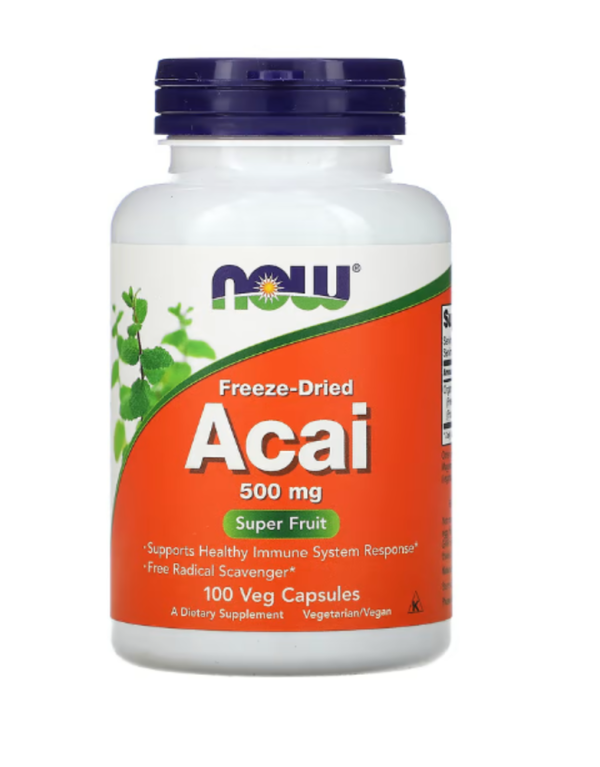 NOW Foods, Freeze-Dried Acai, 500 mg, 100 Veg Capsules