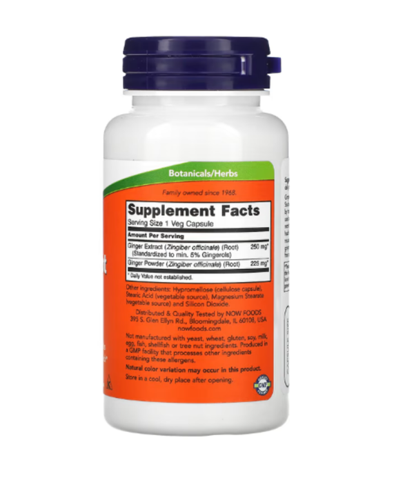Now Foods, Ginger Root Extract, 250 mg, 90 Veg Capsules