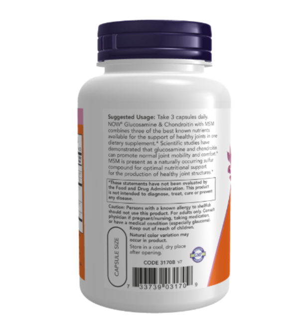 NOW Foods, Glucosamine & Chondroitin with MSM, 180 Veg Capsules