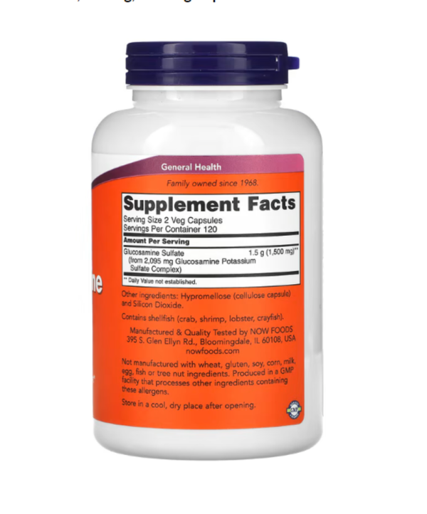 NOW Foods, Glucosamine Sulfate, 750 mg, 240 Veg Capsules