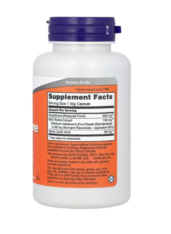 NOW Foods, Glutathione, 500 mg, 60 Veg Capsules